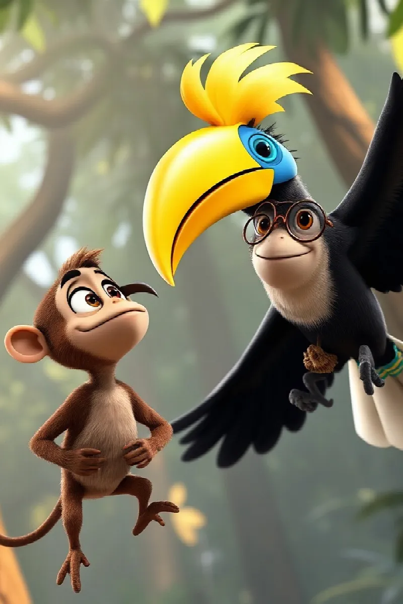 Picture 4 from the tale The Monkey's Missing Glasses