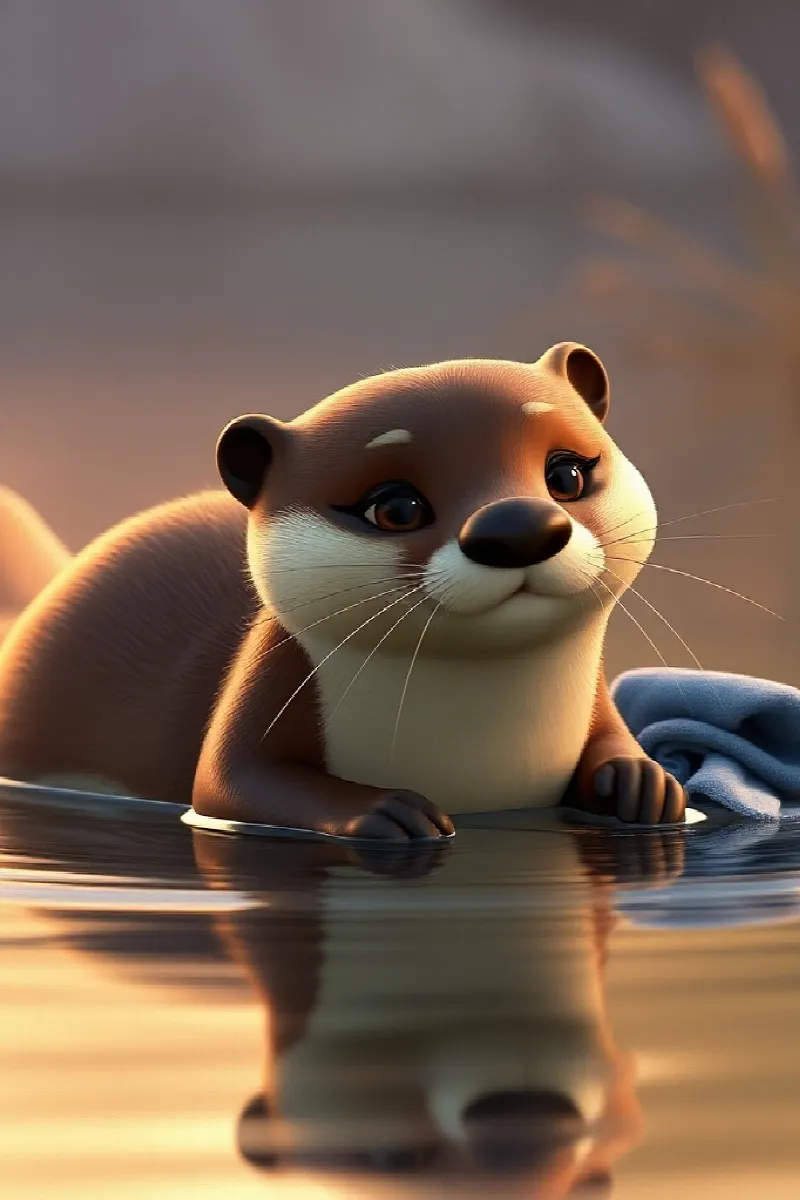 Picture 1 from the tale The Otter's Secret Painting