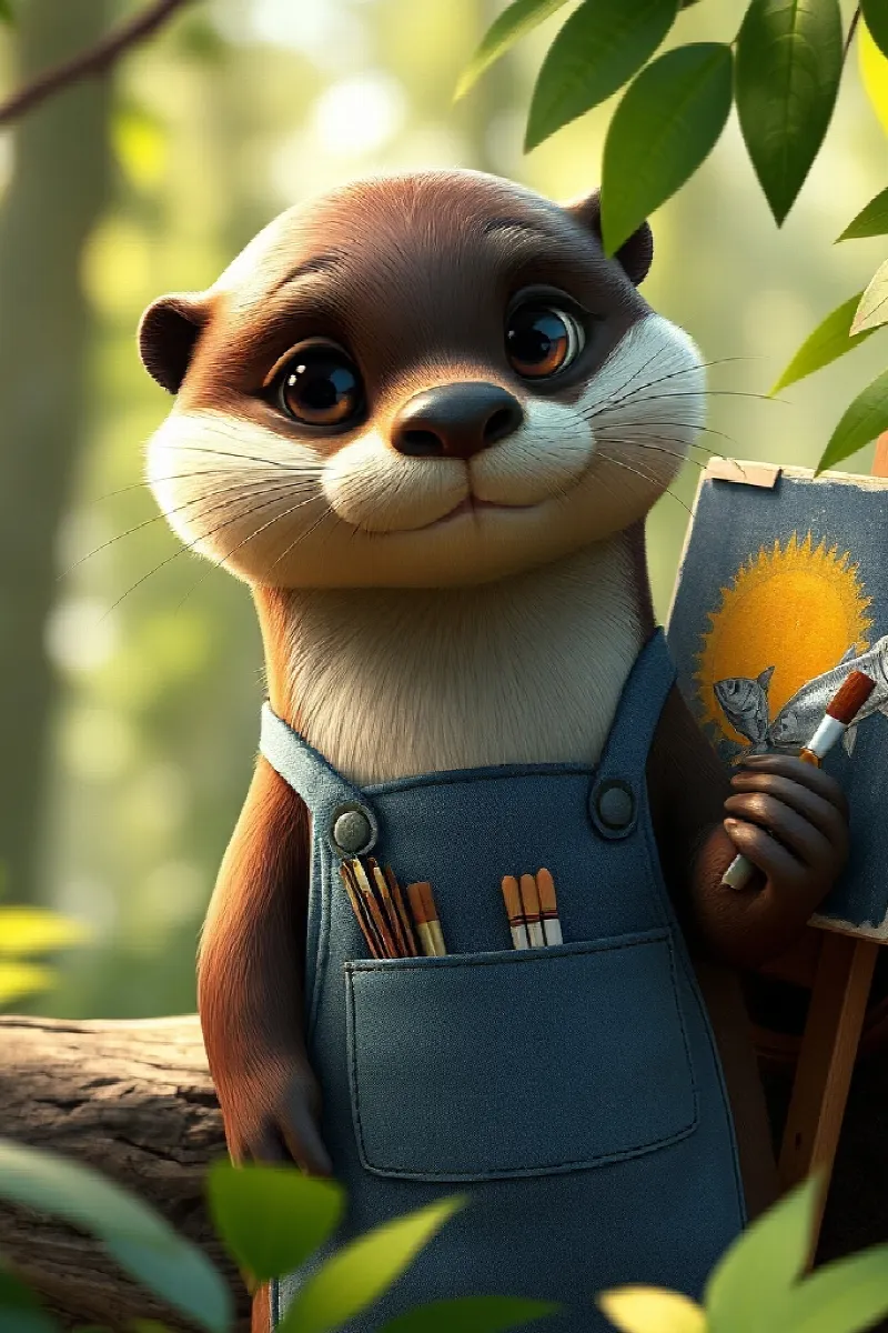 Picture 2 from the tale The Otter's Secret Painting