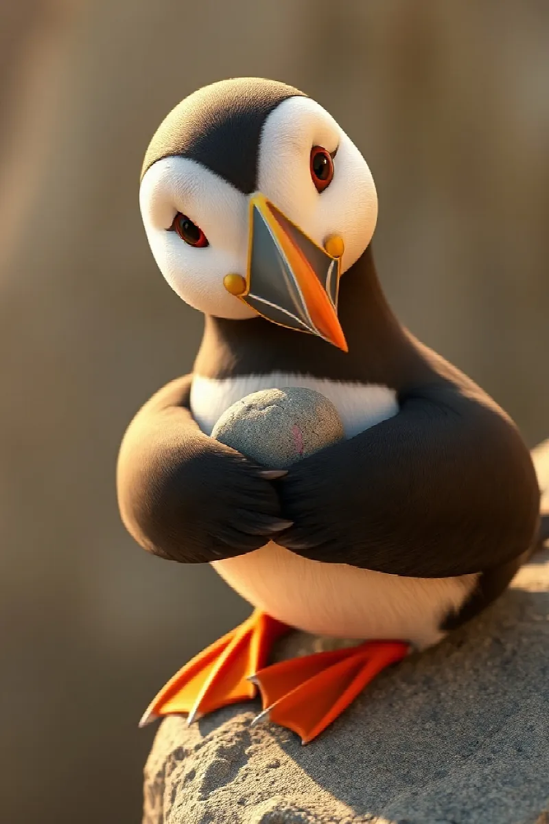 Picture 2 from the tale The Puffin's Lost Pebble