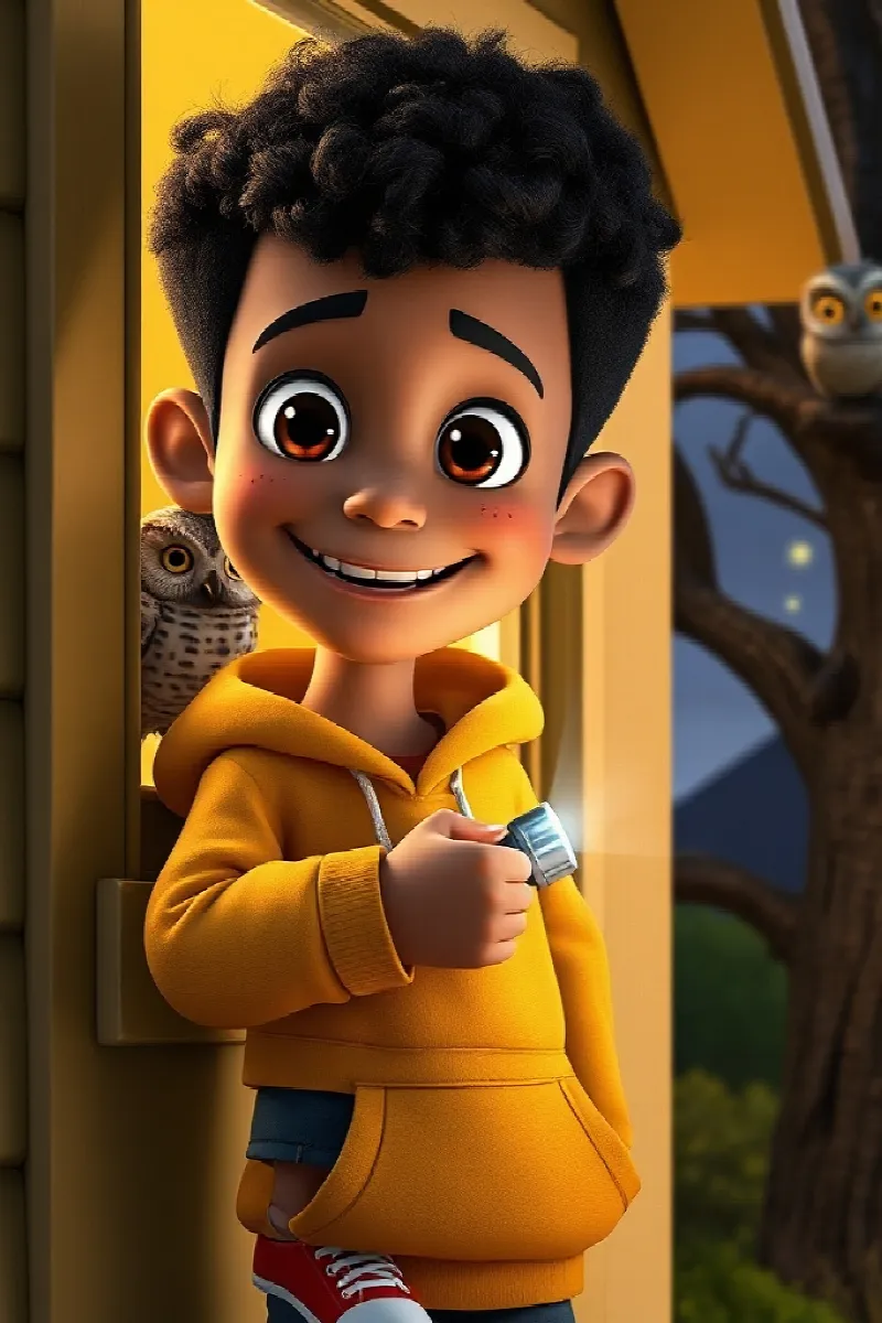 Picture 1 from the tale The Boy and the Little Owl