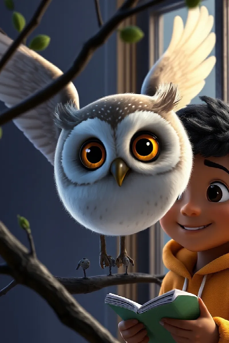 Picture 2 from the tale The Boy and the Little Owl