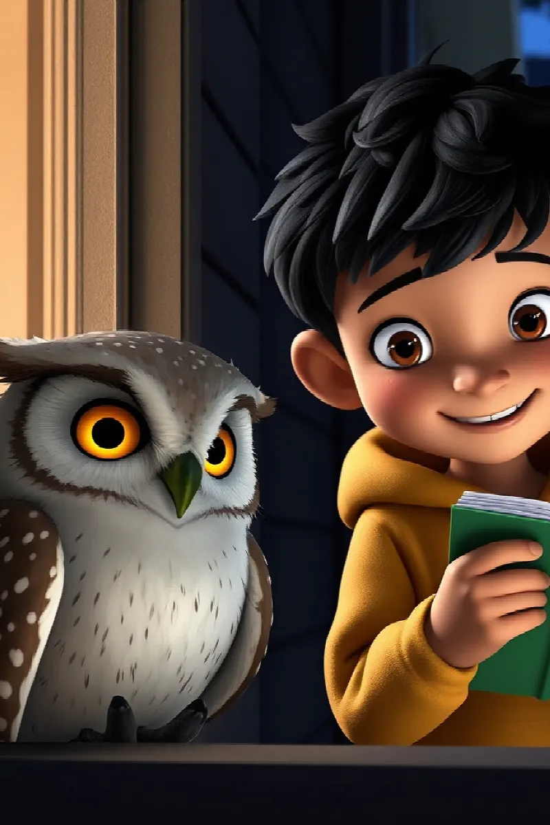 Picture 4 from the tale The Boy and the Little Owl