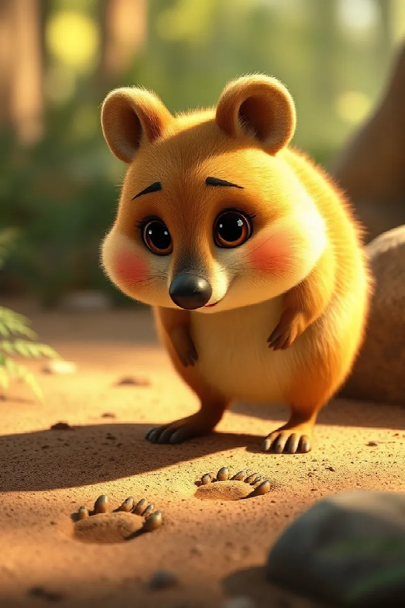 Küçük Quokka'nın Arkadaşı masalından 3. resim