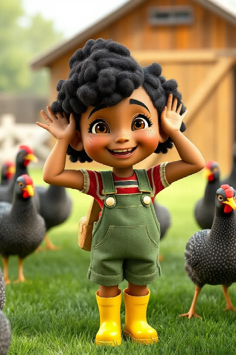 Picture 3 from the tale The Girl and the Guinea Fowl