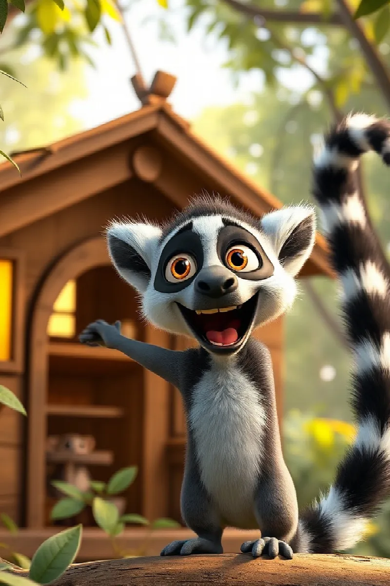Picture 1 from the tale The Lemur's Birthday Tree