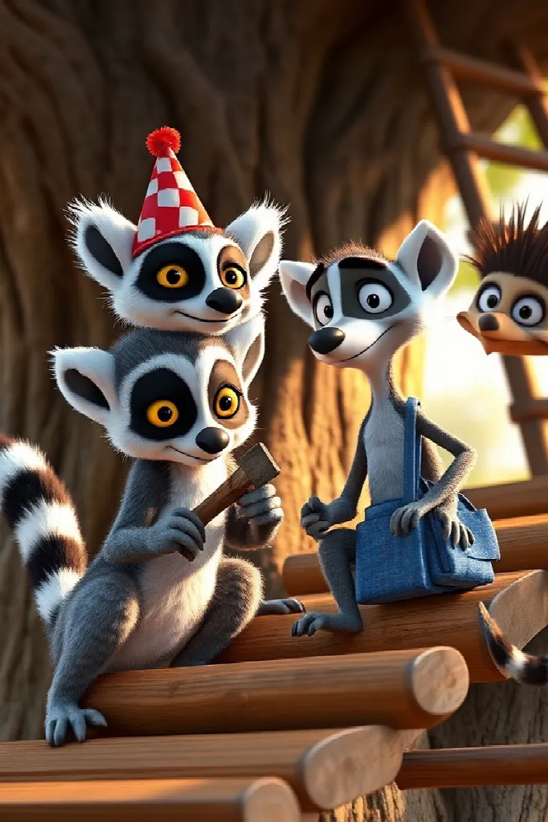 Picture 4 from the tale The Lemur's Birthday Tree