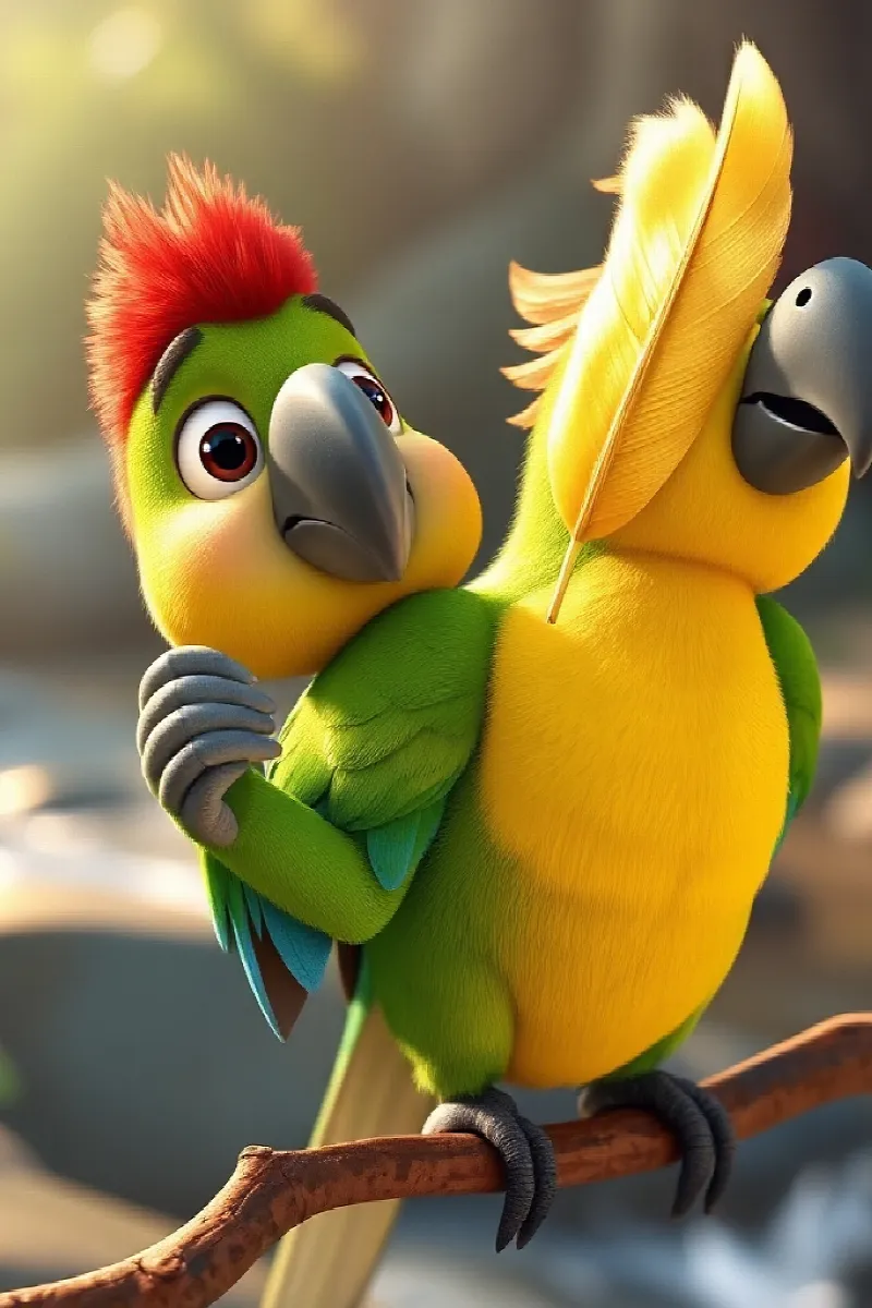 Picture 3 from the tale The Parrot's Golden Feather