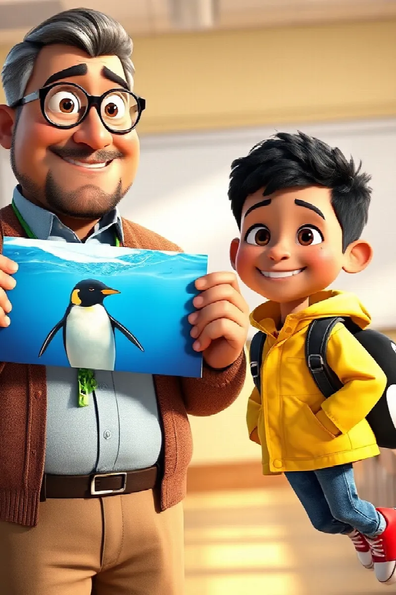 Oğlan ve Küçük Penguen masalından 2. resim
