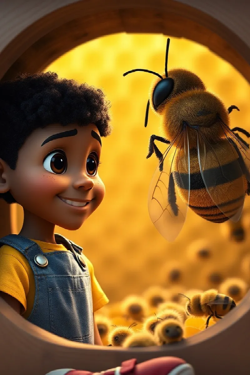 Picture 4 from the tale The Boy and the Honeybees
