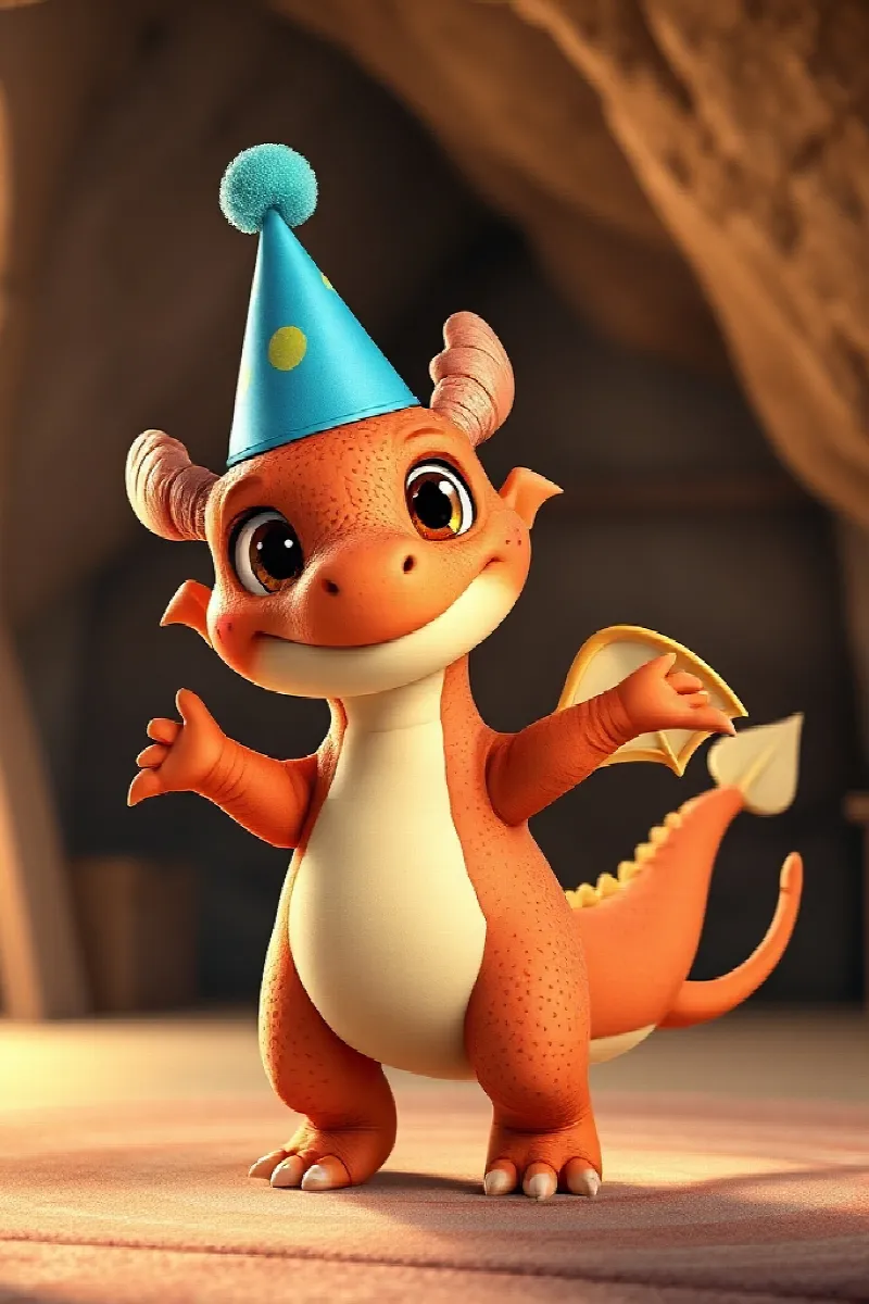 Picture 1 from the tale The Dragon's First Birthday