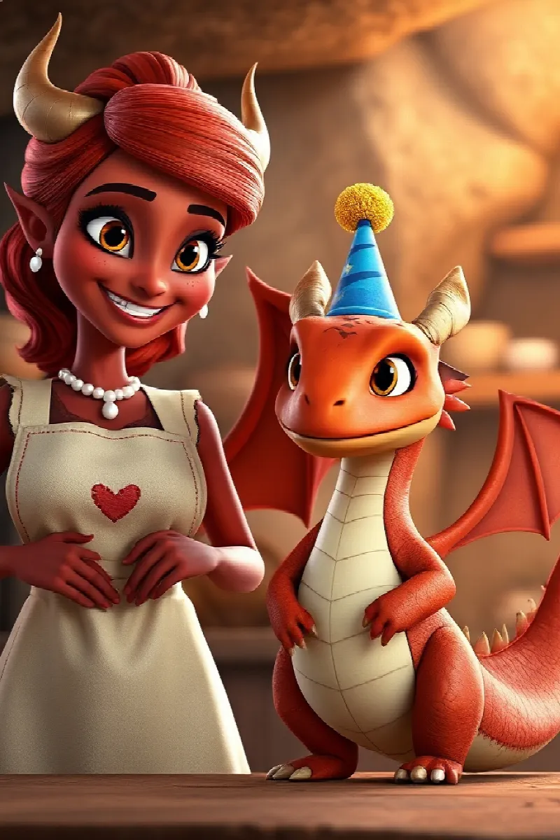 Picture 2 from the tale The Dragon's First Birthday