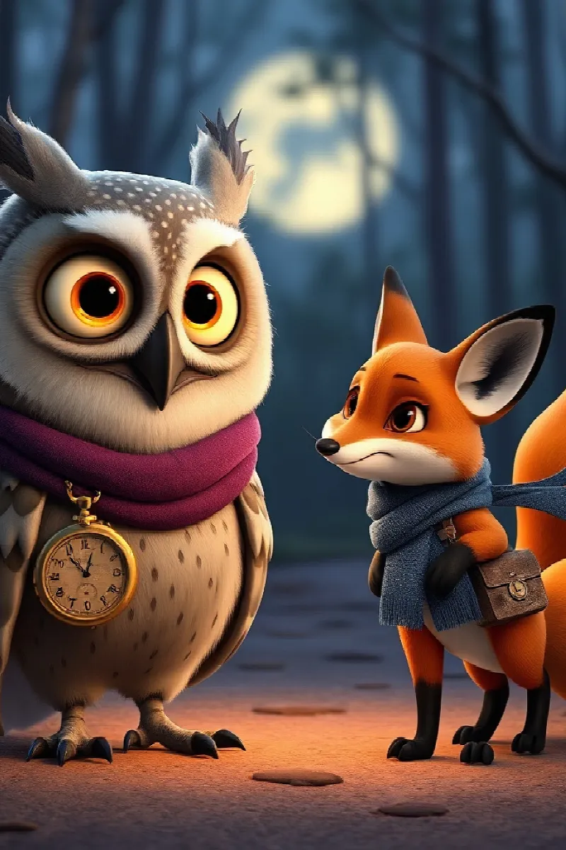 Picture 3 from the tale The Fox's Moonlight Bicycle