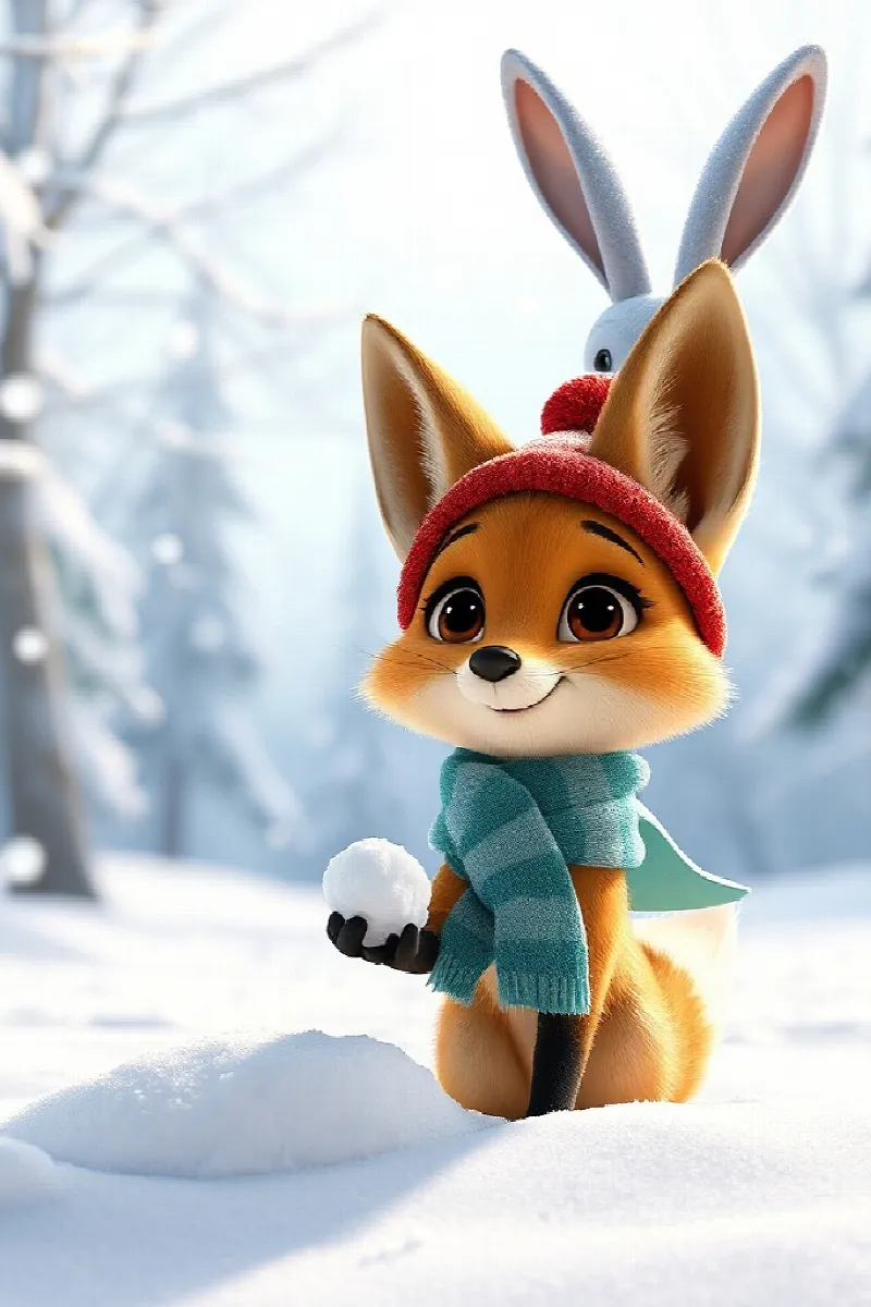 Picture 4 from the tale The Fox Who Loved Snow