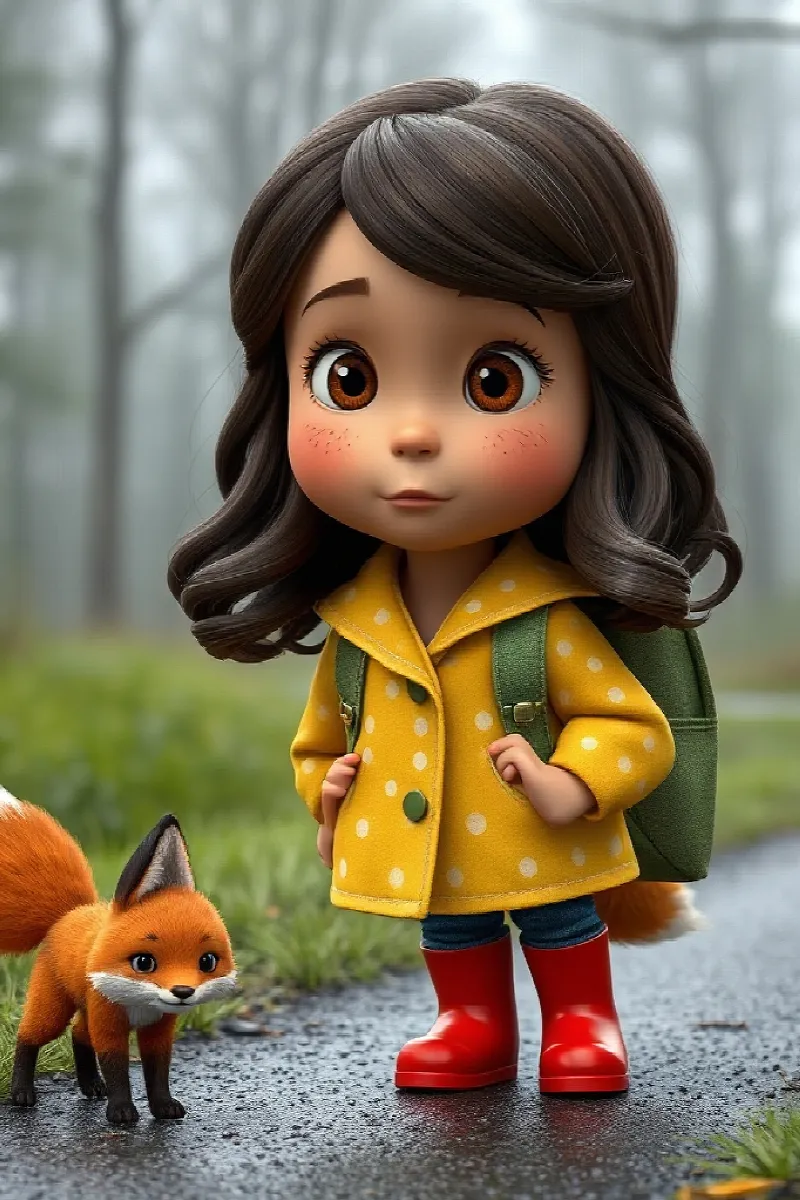 Picture 4 from the tale The Girl and the Fox Cub