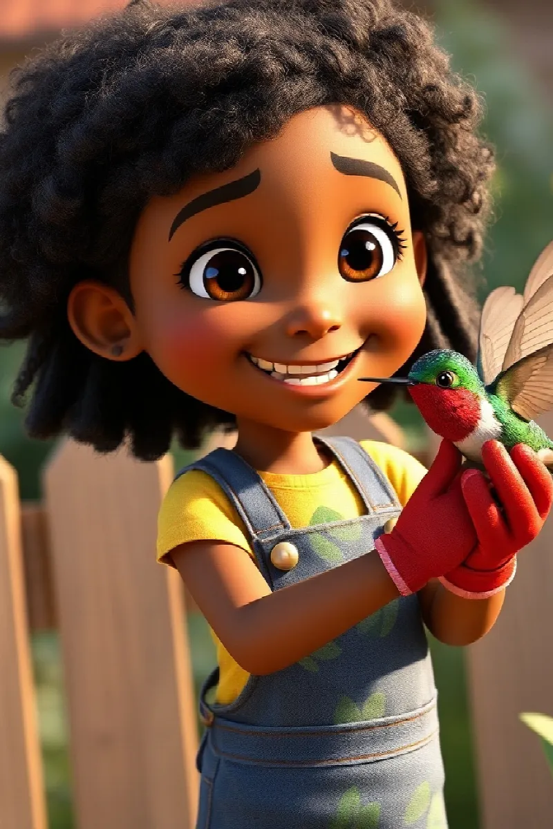 Picture 2 from the tale The Girl and the Hummingbird