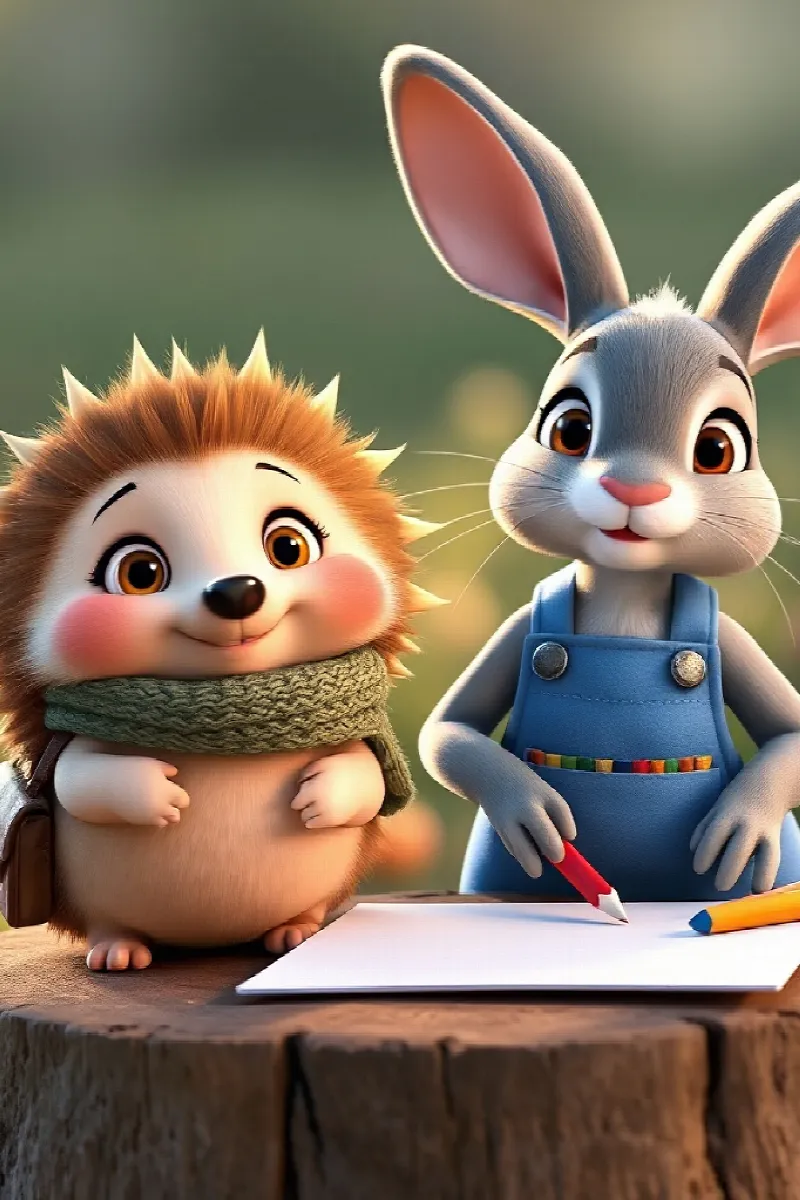 Picture 3 from the tale The Hedgehog's Birthday Card