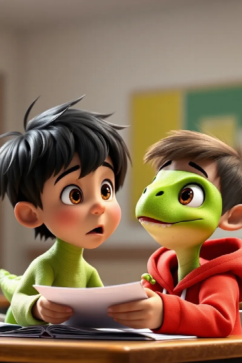 Picture 2 from the tale The Homework-Eating Dinosaur