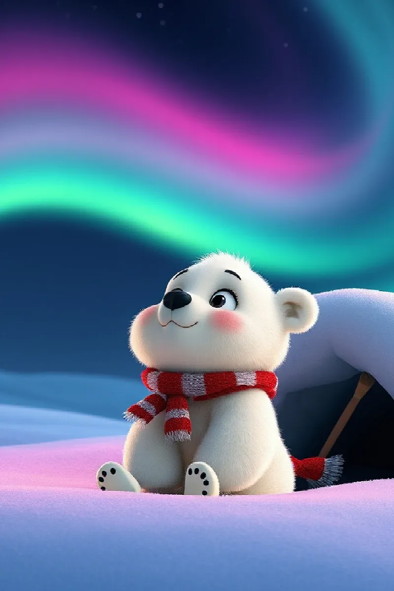 Picture 1 from the tale The Little Polar Painter