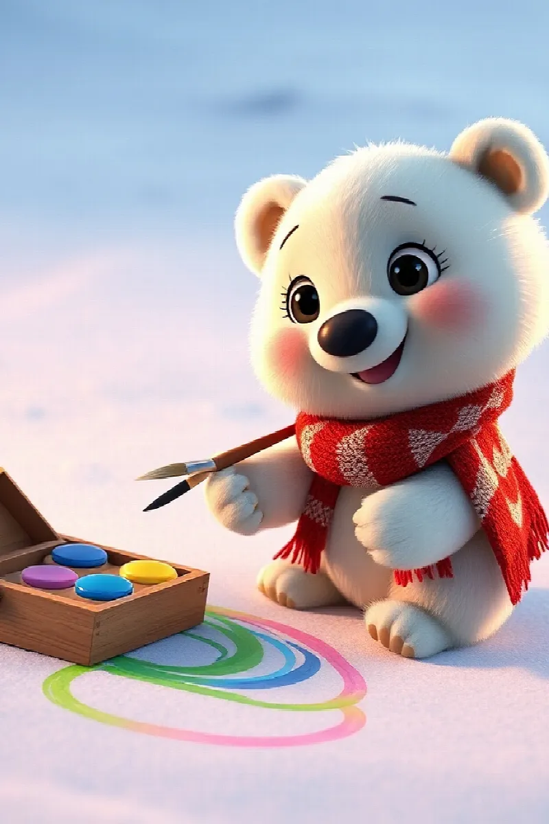 Picture 3 from the tale The Little Polar Painter