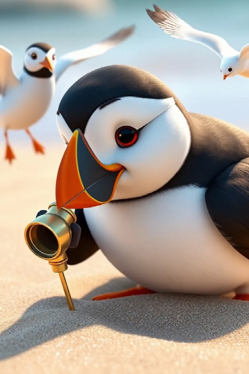 Picture 3 from the tale The Puffin's Tiny Telescope