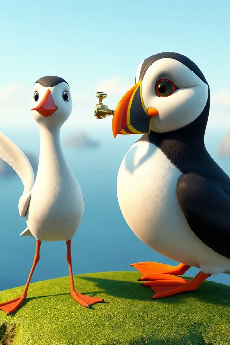Picture 4 from the tale The Puffin's Tiny Telescope