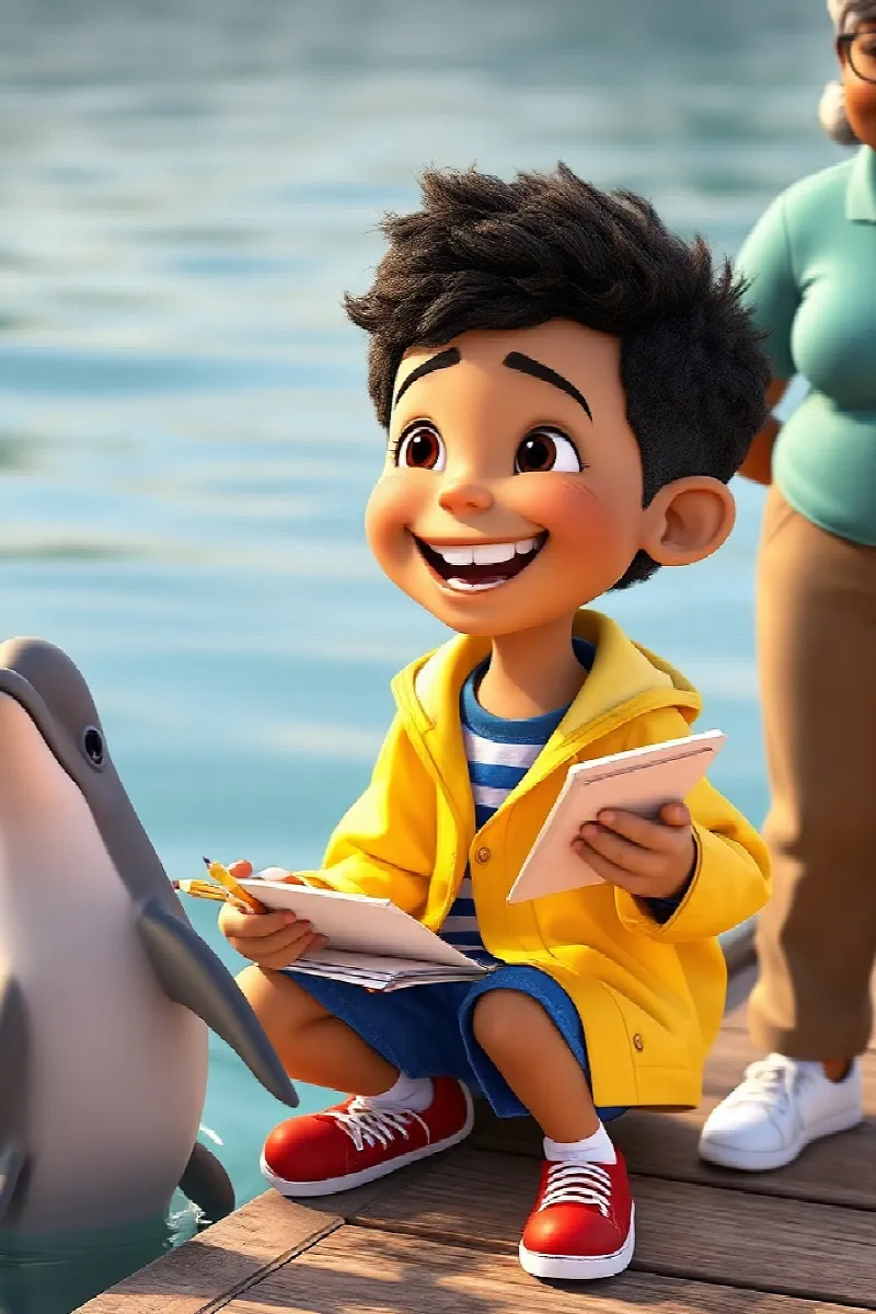 Picture 4 from the tale The Boy and the Little Dolphin