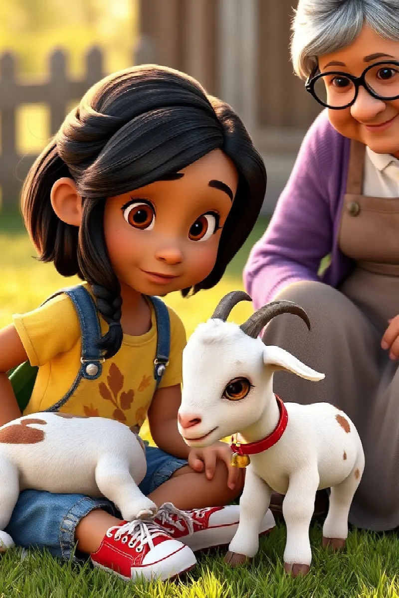 Picture 3 from the tale The Girl and the Little Goat